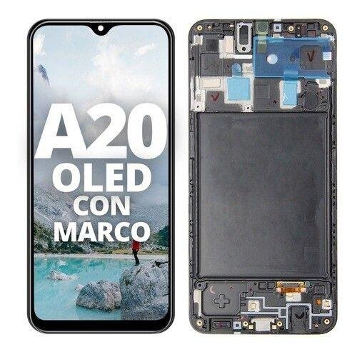 MODULO SAMSUNG A20 A205 T20 CON MARCO MECANICO