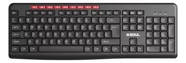 TECLADO SOUL OFFICE INALÁMBRICO MULTIMEDIA OW100 NEGRO