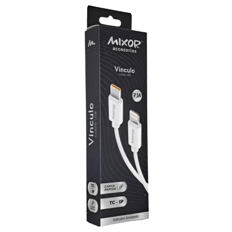CABLE MIXOR VINCULO USB-C A LIGHTNING 7.1A CARGA RAPIDA
