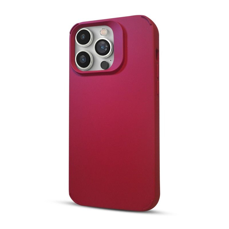 FUNDA SOUL SILICONE C/LENTE IPHONE 15 PRO ROJO
