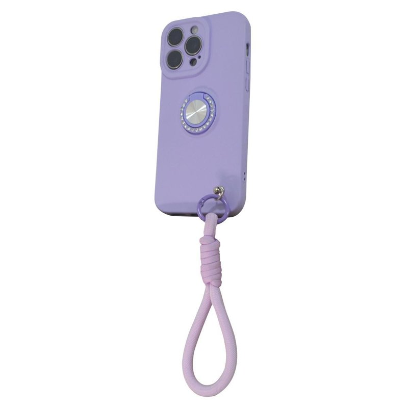 FUNDA SOUL SILICONE C/ANILLO Y CORREA MOTO G24 VIOLETA