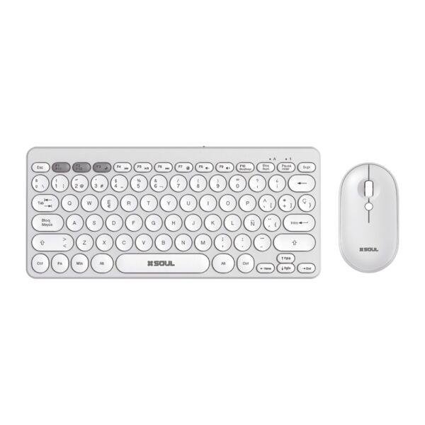KIT TECLADO+MOUSE SOUL OFFICE INALÁMBRICO OCW200 VINTABLANCO