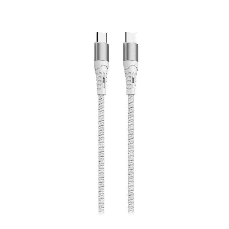 CABLE SOUL MALLADO USB-C A USB-C BLANCO