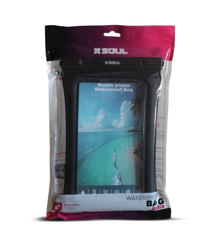 WATERBAG HAND HASTA 7.6" 13 X 19.5 CM ZIP NEGRO