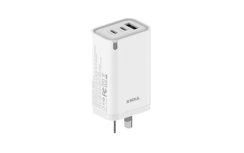CARGADOR VIAJERO SOUL FAST PDX2 + USB 65W GAN USB-C A LIGHTN