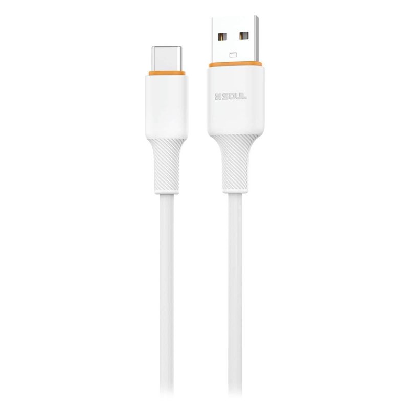 CABLE SOUL SILICONE USB A USB-C 3.1A 1.5M BLANCO