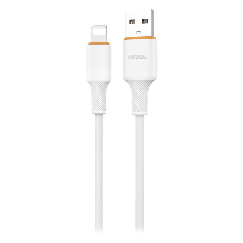 CABLE SOUL SILICONE USB A LIGHTNING 3.1A 1.5M BLANCO