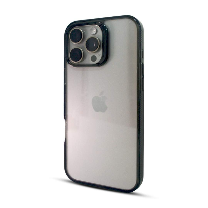 FUNDA SOUL CLEAR COLOR PREMIUM IPHONE 14 NEGRO