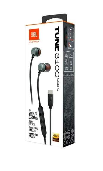 AURICULAR USB-C JBL TUNE 310 NEGRO PROMO